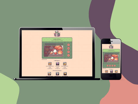 2 Page Website + Custom Logo | Game Website - Doge's Kitchen